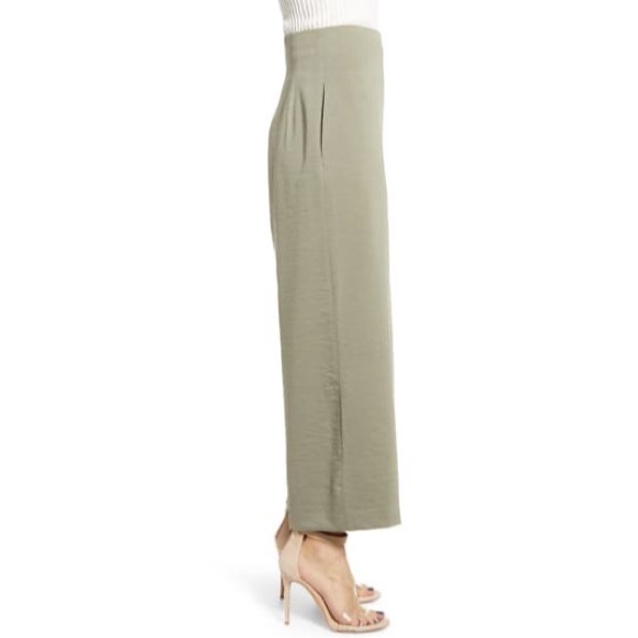 Leith Wide Leg High Waist Green Pants - Picture 3 of 11